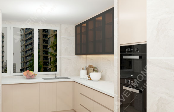Modern Beige Kitchen Cabinets Ideas, Custom Design Company