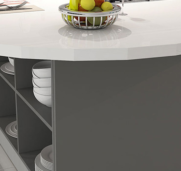 Custom Gray Kitchen Cabinets Design